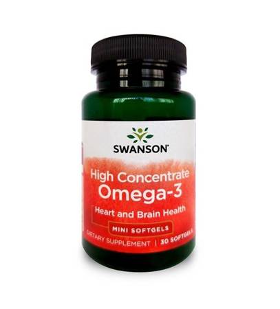 SWANSON High Concentrate Omega-3 30sgels zdrowe serce