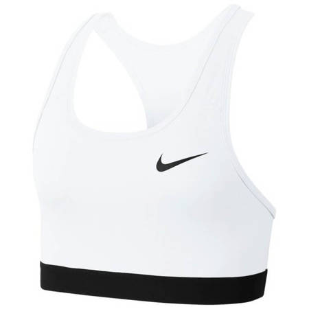 Stanik sportowy damski Nike Swoosh Band Bra Non Pad biały treningowy XL